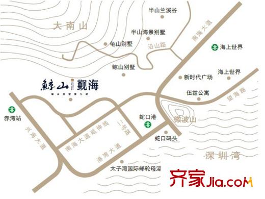 鲸山觐海区位图