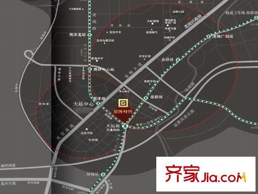 星河时代花园交通图