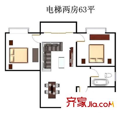 丽湖花园 0室 户型图