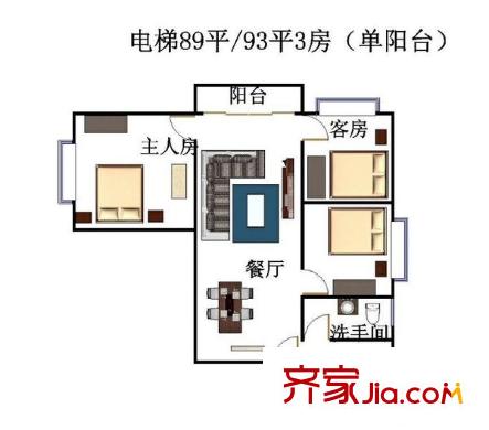 丽湖花园 0室 户型图