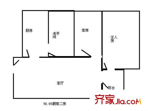 国展苑 2室 户型图