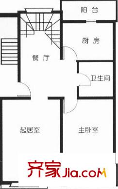 王府温馨公寓 4室 户型图