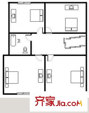时代庄园户型图户型图 4室1卫