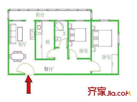 西坝河东里 户型图