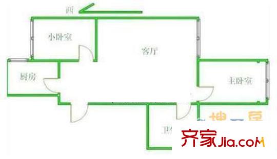 福顺里小区户型图户型图 2室1厅1卫1厨