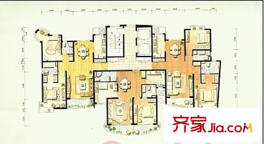 北花园小区3居 户型图