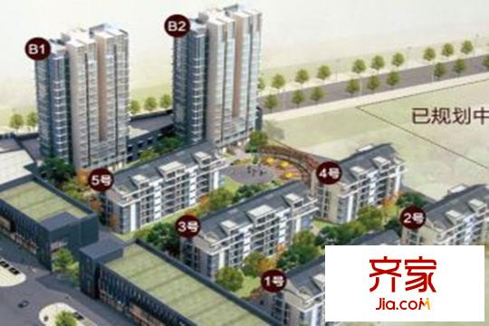 鴻潤嘉園 B區(qū)沙盤圖