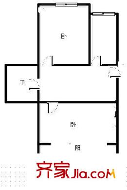 花家地小区户型图户型图 2室1厅1卫1厨