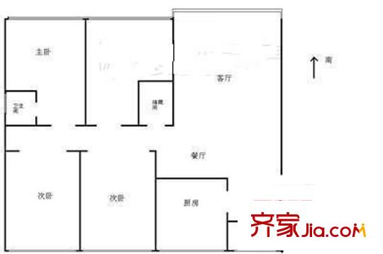 博雅西园 3室 户型图