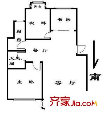 鑫宝苑 3室 户型图