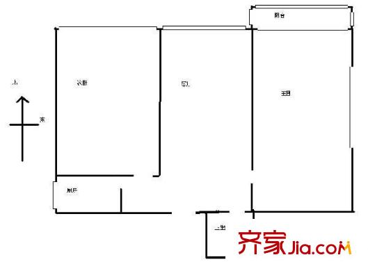 稻香园西里 2室 户型图