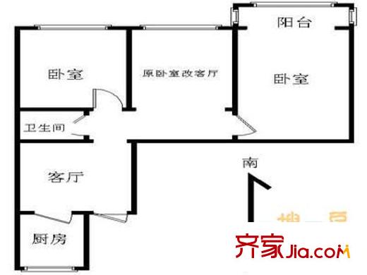 稻香园西里 2室 户型图