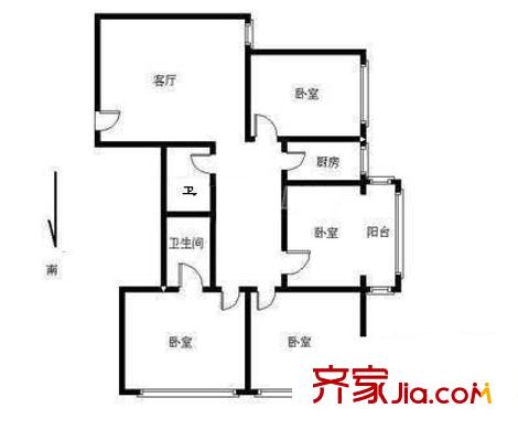 城市出品 4室 户型图