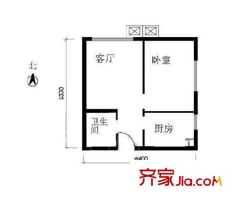 天通苑本一区 1室 户型图