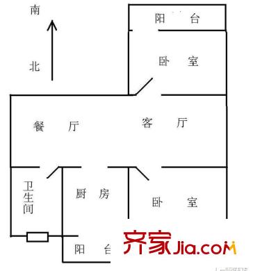 天通苑本一区户型图户型图 2室2厅1卫1厨