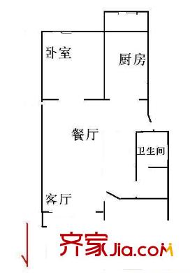 龙锦苑东四区户型图2室 户型图 2室2厅1卫1厨