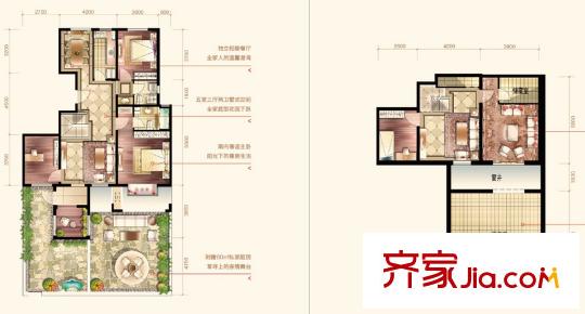 金隅花石匠跃层B1户型(售罄) 5室3厅2卫1厨