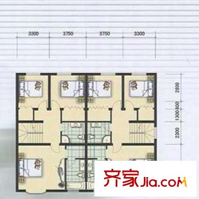 名都苑戶型圖復(fù)式公寓四層 4室3廳4衛(wèi)