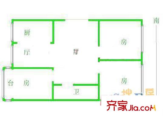 定安里户型图户型图 3室2厅1卫1厨
