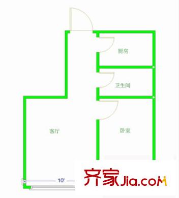 三义庙小区户型图户型图 1室1厅1卫1厨