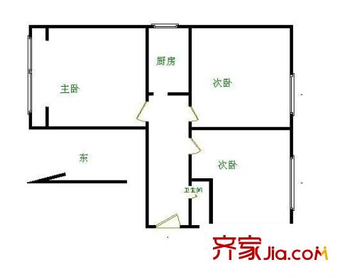 三义庙小区 3室 户型图