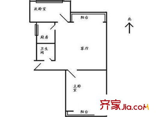 万柳园小区户型图户型图 2室1厅1卫1厨