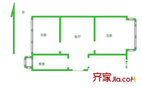 万柳园小区户型图户型图 2室1厅1卫1厨