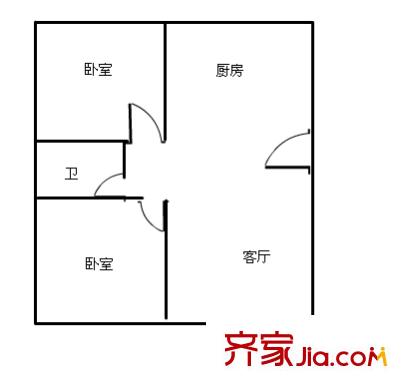 旺海山莊 2室 戶型圖