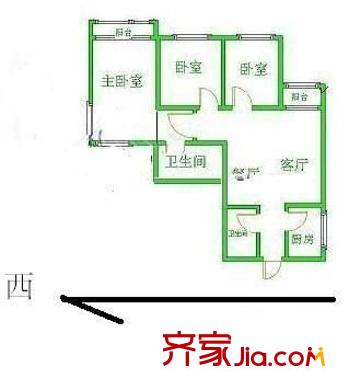 韦伯豪家园户型图户型图 3室1厅2卫1厨