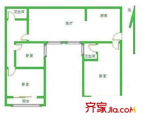 韦伯豪家园户型图户型图 3室1厅2卫1厨