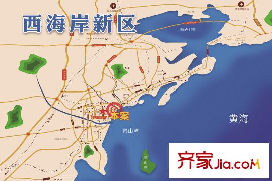 青島歡樂海灣交通圖