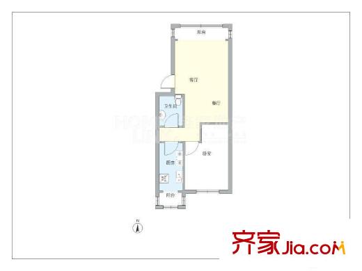 澜花语岸 2室 户型图