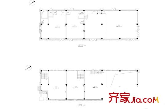 中国铁建国际花园17号楼商铺户型 1室1厅1卫1厨