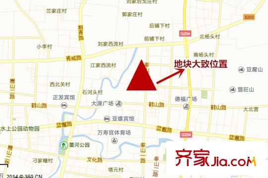 即墨省級經(jīng)濟開發(fā)區(qū)黃甲山路以東、靖海衛(wèi)路以南地塊交通區(qū)位圖