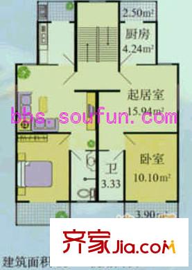 华龙小区户型图户型图 1室1厅1卫1厨