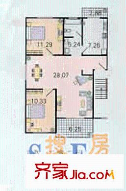 梨花园二期户型图户型图 2室2厅