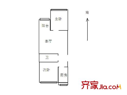 北大街南里小区户型图户型图 2室1厅1卫1厨