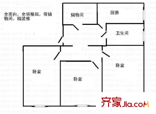 幸福北里 3室 户型图
