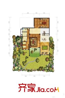 温哥华森林E2户型地下一层 5室4厅6卫1厨