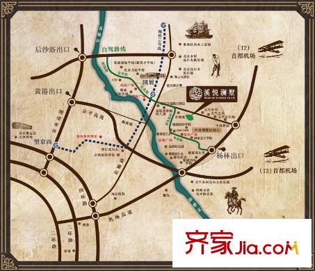 万通天竺新新别墅区位图