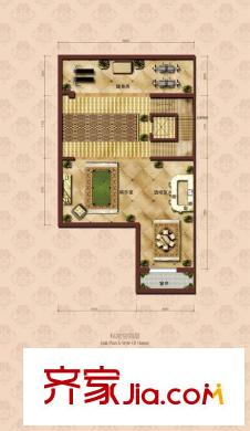 远洋傲北二期A2私密空间层户型(售完) 2室1厅