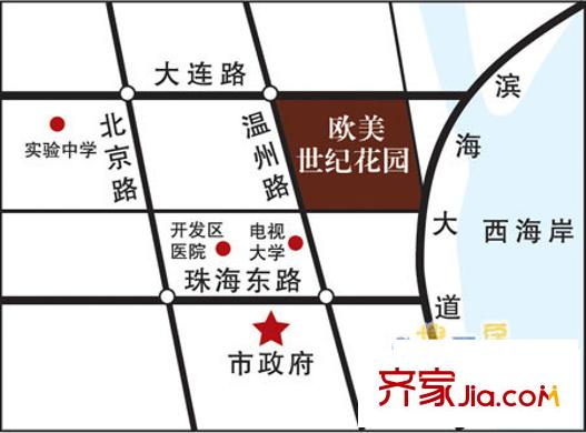 歐美世紀(jì)花園交通圖