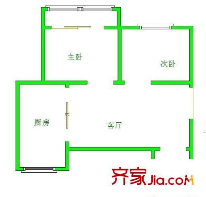 圣得山莊戶型圖戶型圖 2室 2室1廳1衛(wèi)1廚