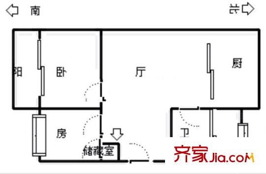 張王廟戶型圖戶型圖2室 2室1廳1衛(wèi)1廚