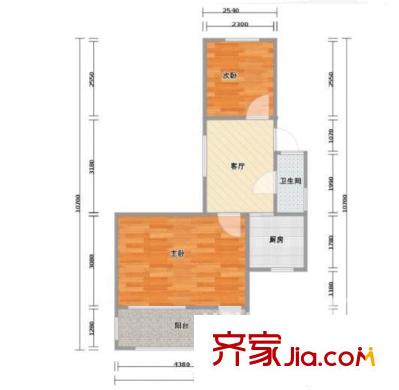 南臺巷小區(qū)戶型圖戶型圖 2室 2室1廳1衛(wèi)1廚