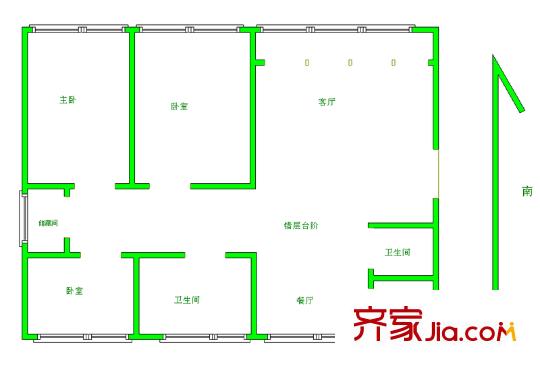 長陽花園戶型圖戶型圖 3室 3室