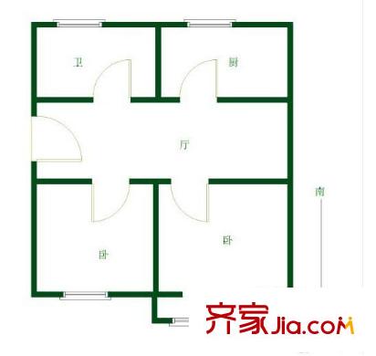 長陽花園戶型圖戶型圖 2室 2室2廳1衛(wèi)1廚