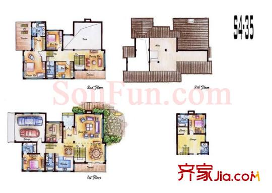 翠屏國際城別墅戶型圖戶型圖 6室 6室2廳4衛(wèi)1廚