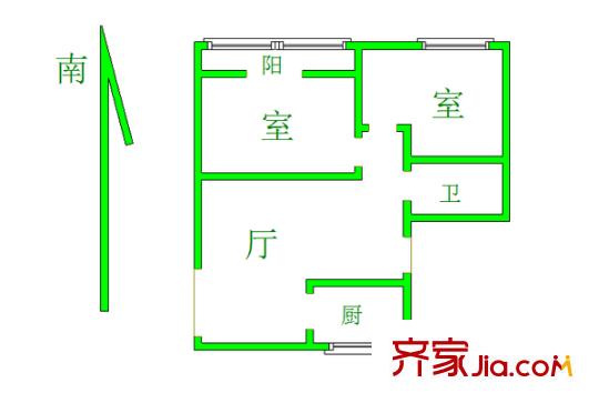 云燕園戶型圖戶型圖 2室 2室2廳1衛(wèi)1廚