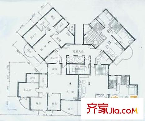 上海 总统公寓 户型图